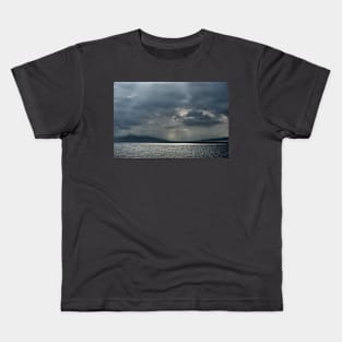 Darkness and light over the Isle of Arran Kids T-Shirt